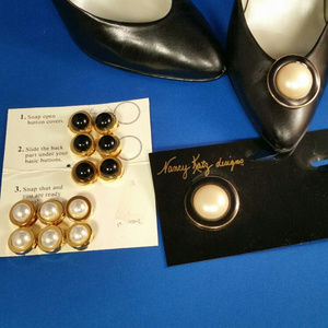 Bundle of button covers and shoe "buttons".